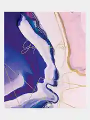 Фиолетовый тетрадь "Vivid marble", 48 листов, клетка, "софт-тач" ламинация, тиснение фольгой