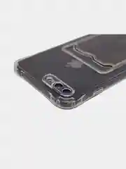 Прозрачный чехол силиконовый с карманом на iPhone 7/8 Plus, 11, 12, 13, Pro, Pro Max
