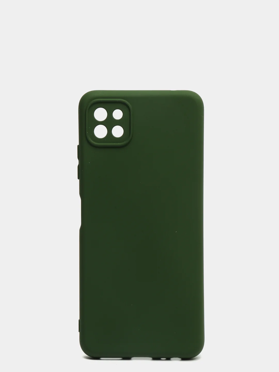 Оливковый чехол Samsung A22s 5G с защитой камеры и бархатом внутри