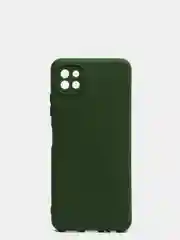 Оливковый чехол Samsung A22s 5G с защитой камеры и бархатом внутри