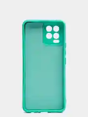 Бирюзовый чехол с защитой камеры и бархатом внутри для REALME 8 / REALME 8 Pro