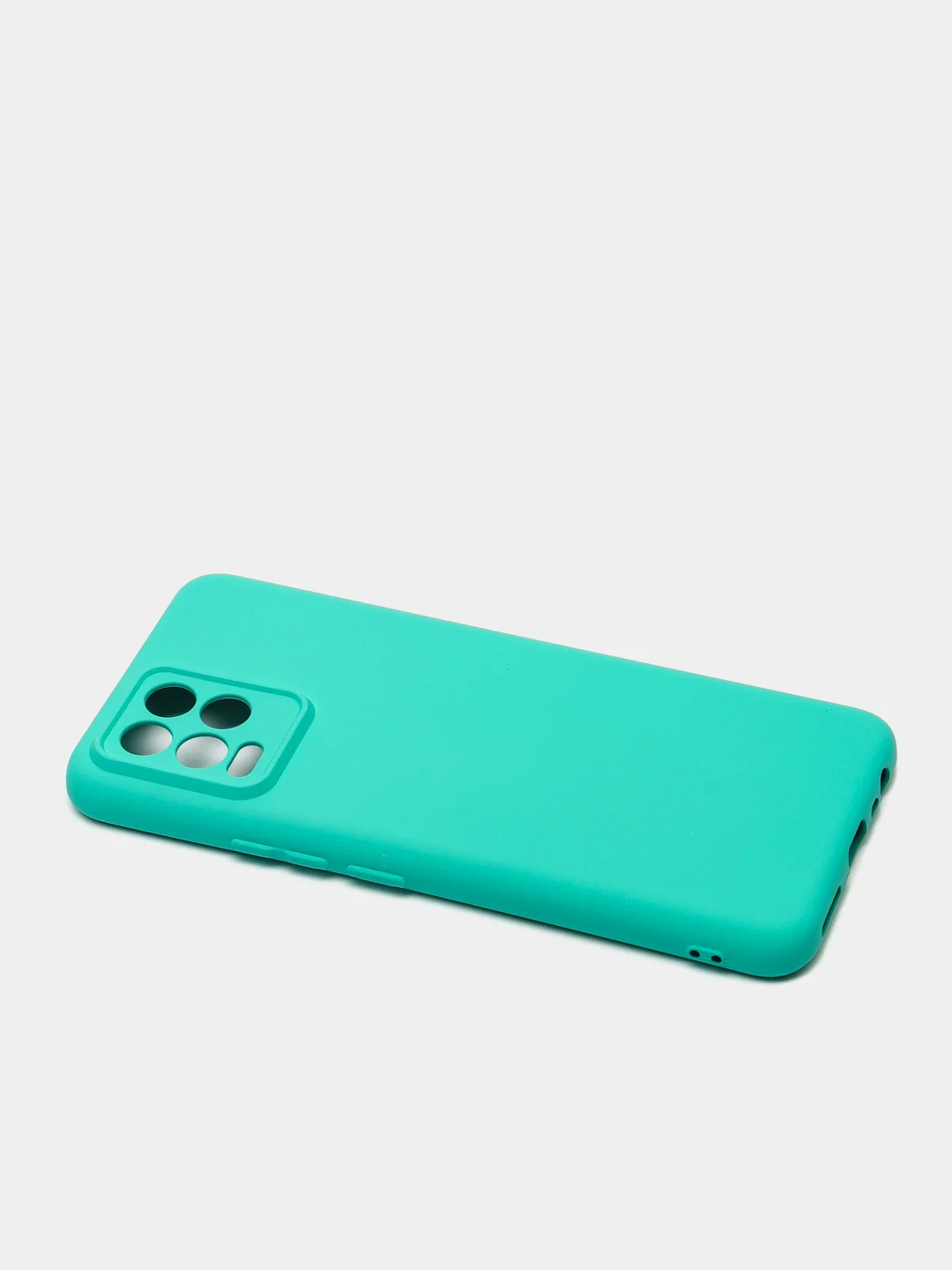 Бирюзовый чехол с защитой камеры и бархатом внутри для REALME 8 / REALME 8 Pro