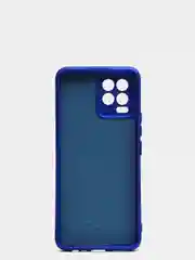 Синий чехол с защитой камеры и бархатом внутри для REALME 8 / REALME 8 Pro
