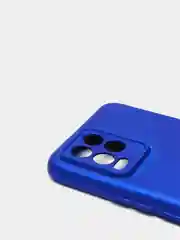 Синий чехол с защитой камеры и бархатом внутри для REALME 8 / REALME 8 Pro