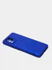 Синий чехол с защитой камеры и бархатом внутри для REALME 8 / REALME 8 Pro