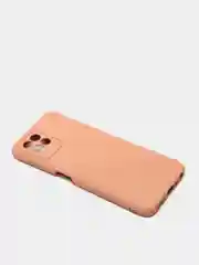 Коралловый меланж чехол с защитой камеры и бархатом внутри Realme 8i
