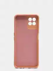 Коралловый меланж чехол с защитой камеры и бархатом внутри Realme 8i