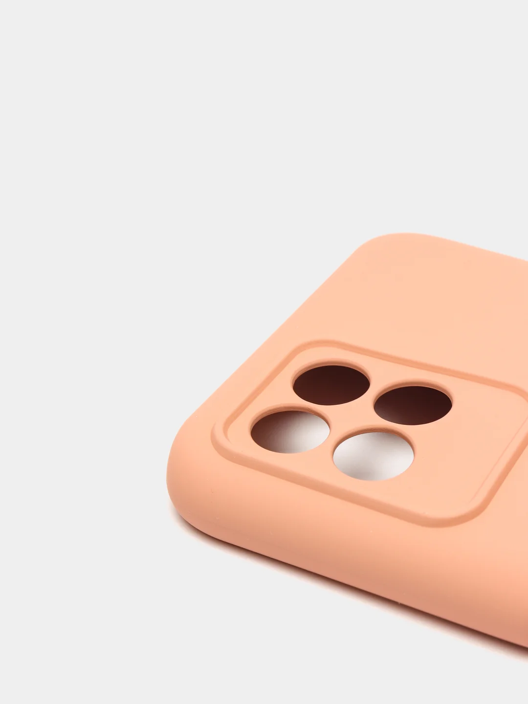 Коралловый меланж чехол с защитой камеры и бархатом внутри Realme 8i