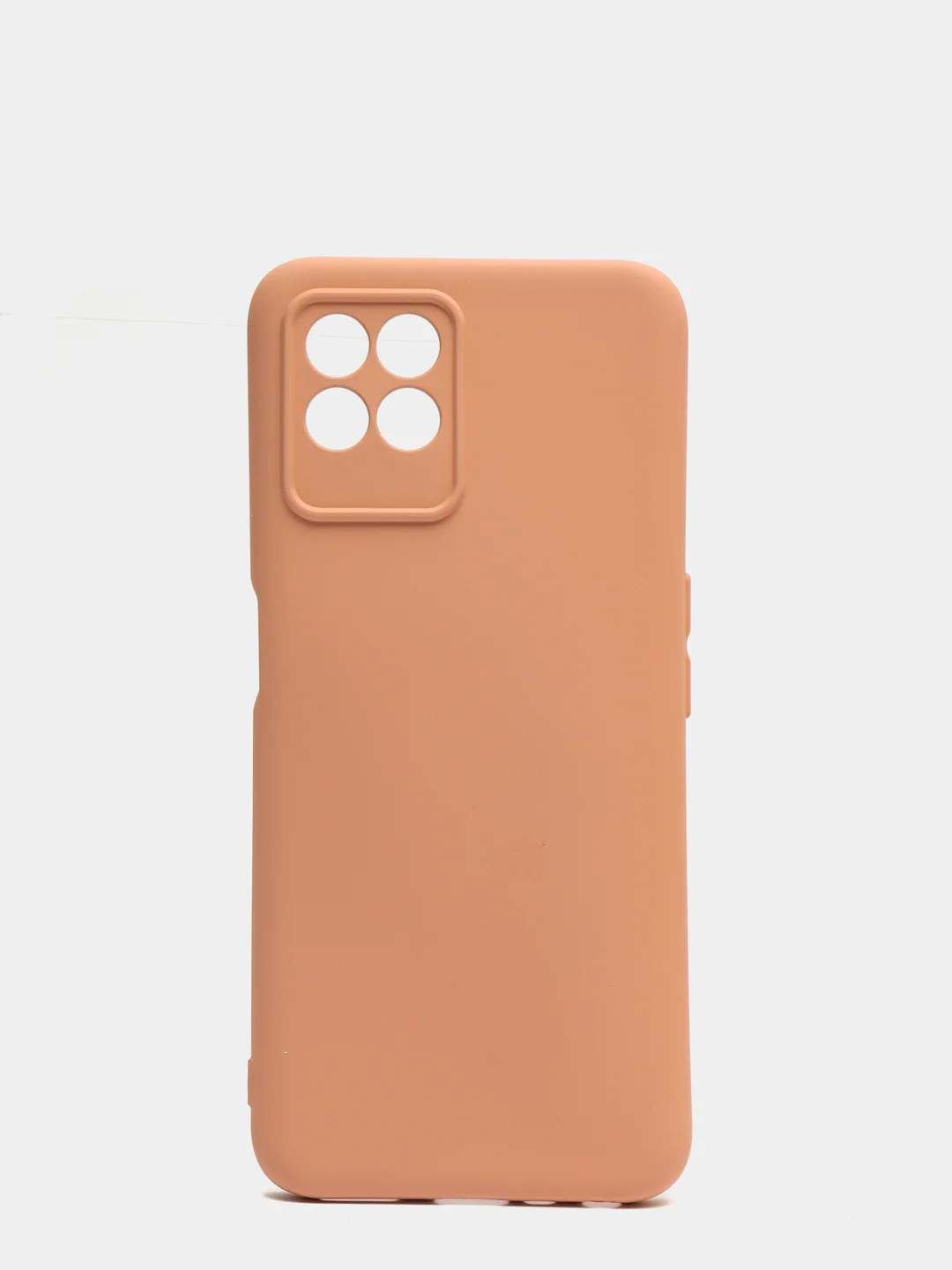 Коралловый меланж чехол с защитой камеры и бархатом внутри Realme 8i