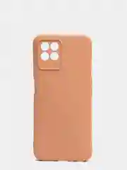 Коралловый меланж чехол с защитой камеры и бархатом внутри Realme 8i