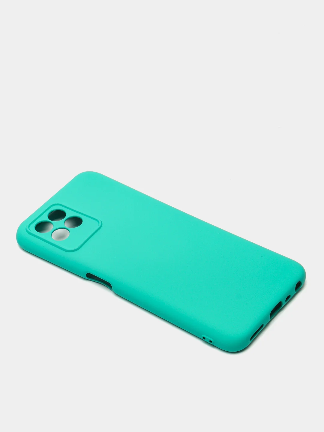 Белый чехол с защитой камеры и бархатом внутри Realme 8i