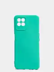 Бирюзовый чехол с защитой камеры и бархатом внутри Realme 8i