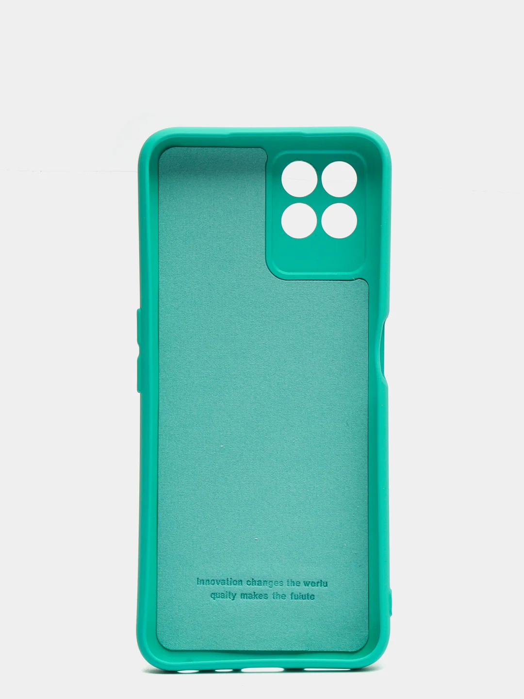 Белый чехол с защитой камеры и бархатом внутри Realme 8i