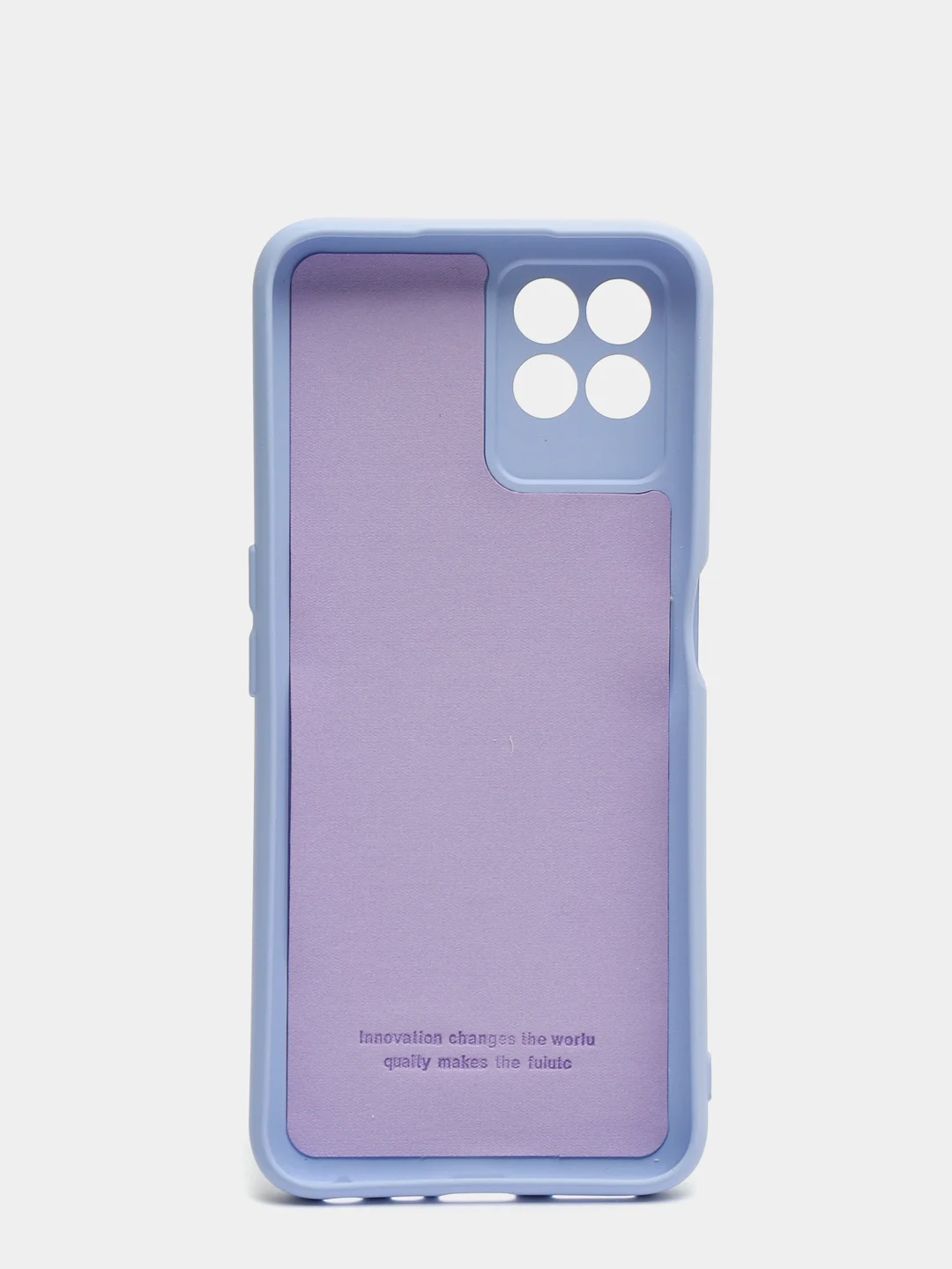 Сиреневый чехол с защитой камеры и бархатом внутри Realme 8i