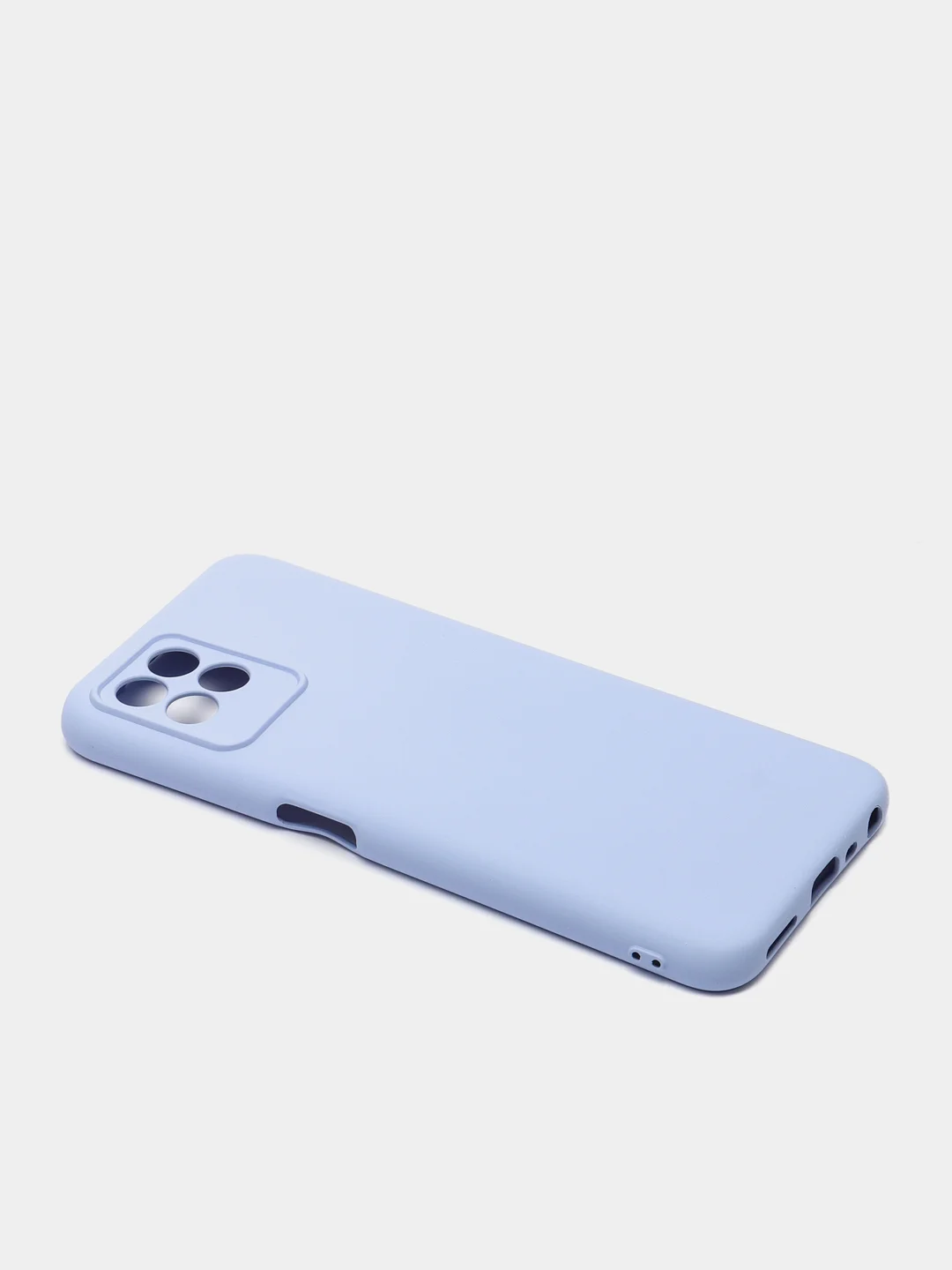 Сиреневый чехол с защитой камеры и бархатом внутри Realme 8i