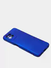 Синий чехол с защитой камеры и бархатом внутри Realme 8i