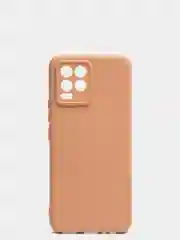 Коралловый меланж чехол с защитой камеры и бархатом внутри для REALME 8 / REALME 8 Pro