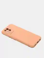 Коралловый меланж чехол с защитой камеры и бархатом внутри для REALME 8 / REALME 8 Pro