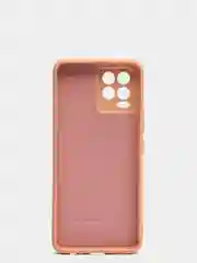 Коралловый меланж чехол с защитой камеры и бархатом внутри для REALME 8 / REALME 8 Pro