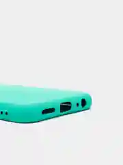 Бирюзовый чехол Samsung A22s 5G с защитой камеры и бархатом внутри