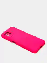 Фуксия чехол с защитой камеры и бархатом внутри Realme 8i