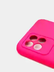 Фуксия чехол с защитой камеры и бархатом внутри Realme 8i