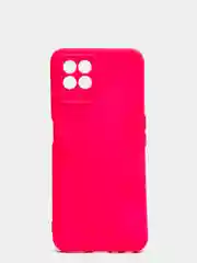 Фуксия чехол с защитой камеры и бархатом внутри Realme 8i
