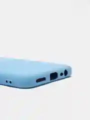 Голубой чехол с защитой камеры и бархатом внутри для REALME 8 / REALME 8 Pro
