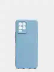 Голубой чехол с защитой камеры и бархатом внутри для REALME 8 / REALME 8 Pro