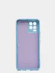 Голубой чехол с защитой камеры и бархатом внутри для REALME 8 / REALME 8 Pro