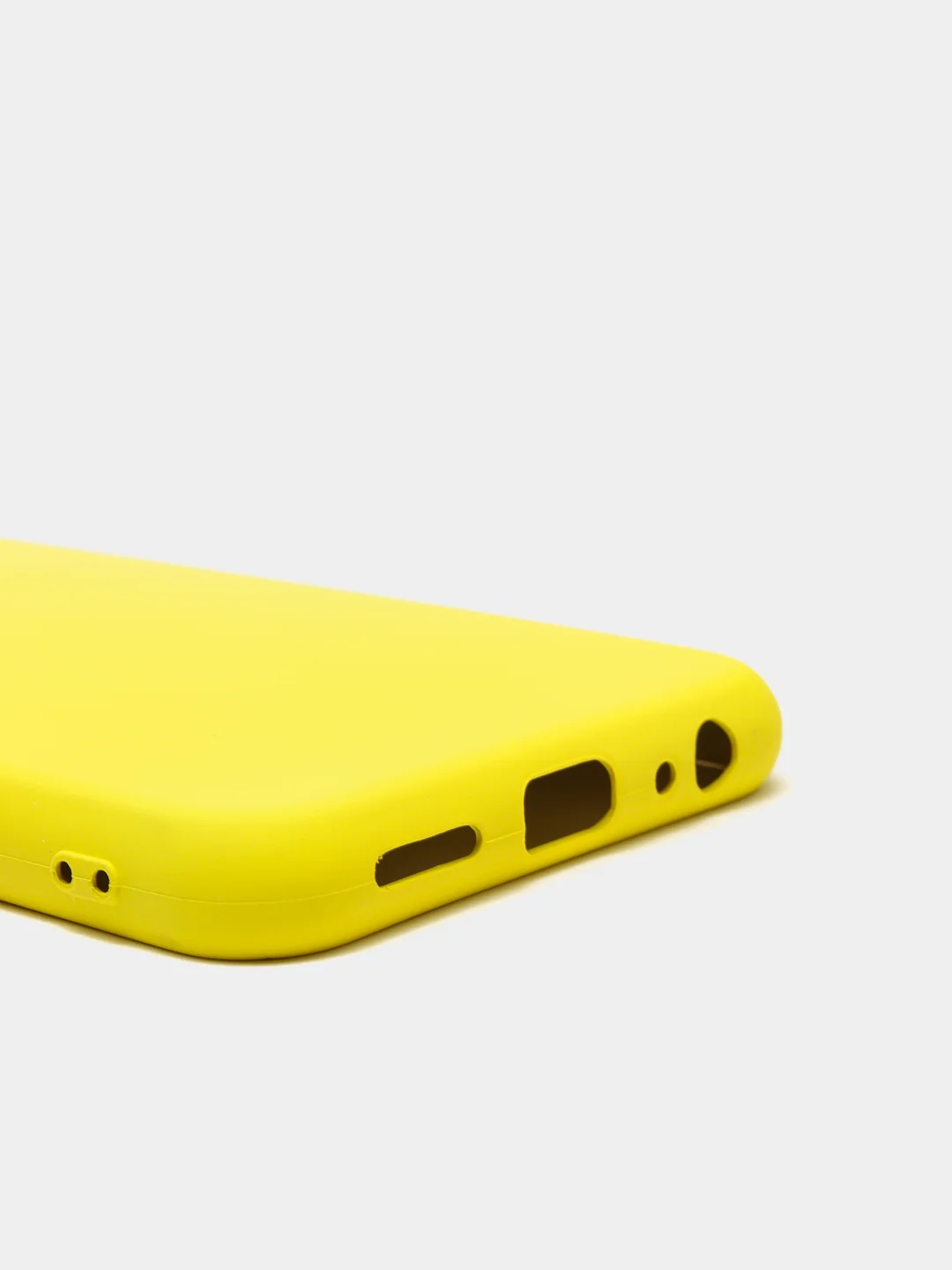 Желтый чехол Samsung A22s 5G с защитой камеры и бархатом внутри