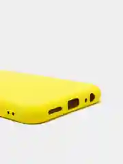 Желтый чехол Samsung A22s 5G с защитой камеры и бархатом внутри