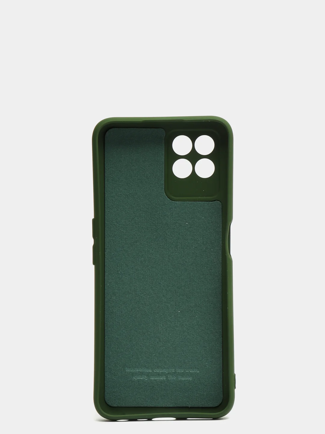 Оливковый чехол с защитой камеры и бархатом внутри Realme 8i