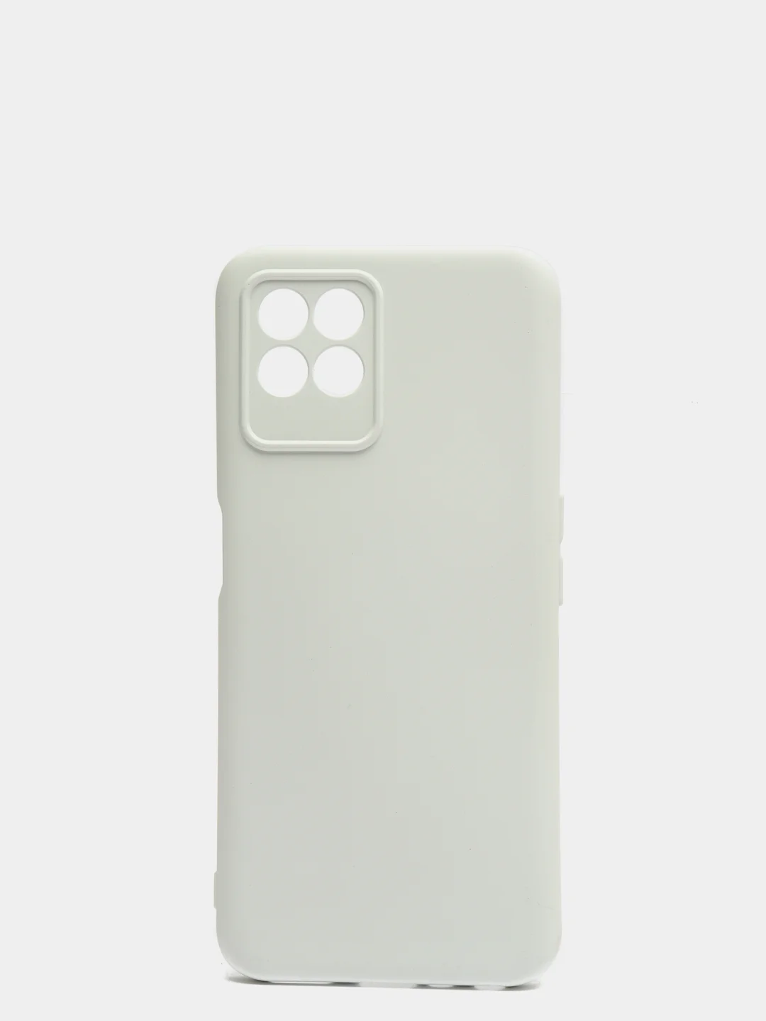 Белый чехол с защитой камеры и бархатом внутри Realme 8i