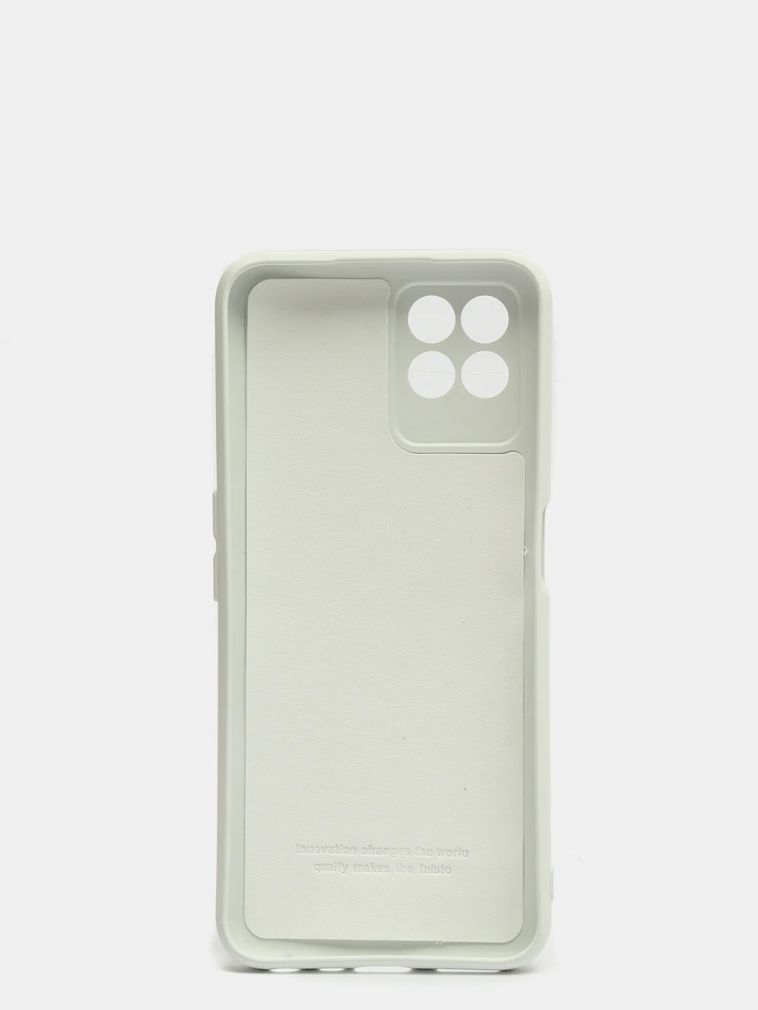 Белый чехол с защитой камеры и бархатом внутри Realme 8i