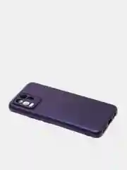 Фиолетовый чехол с защитой камеры и бархатом внутри для REALME 8 / REALME 8 Pro