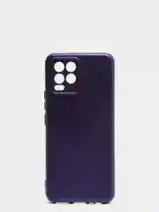 Фиолетовый чехол с защитой камеры и бархатом внутри для REALME 8 / REALME 8 Pro