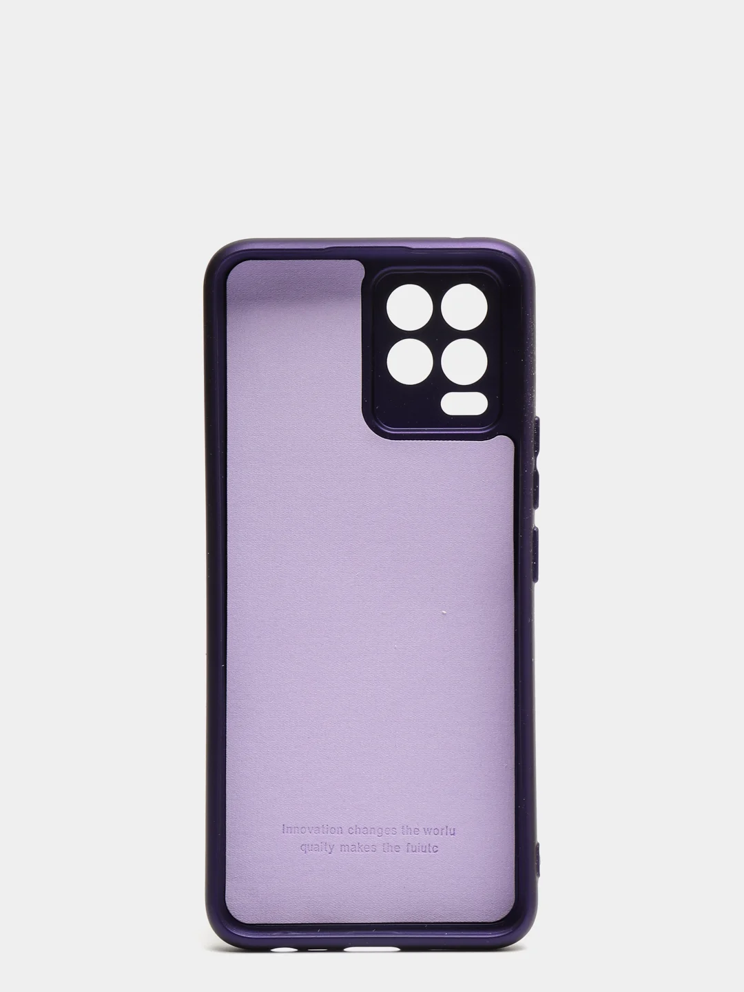 Фиолетовый чехол с защитой камеры и бархатом внутри для REALME 8 / REALME 8 Pro