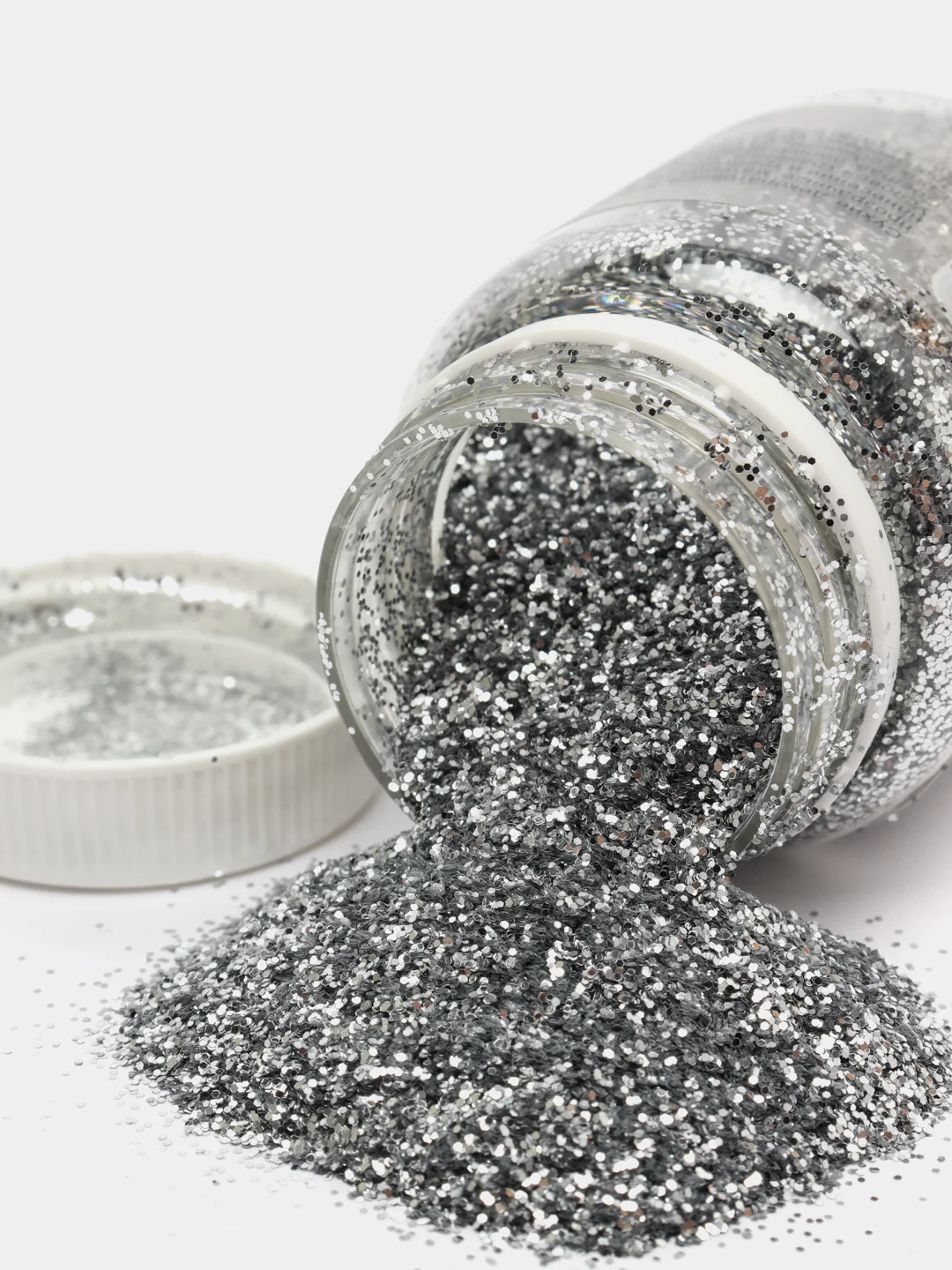 Декоративные Блестки Luxart Glitter 80 мл Серебро крупное
