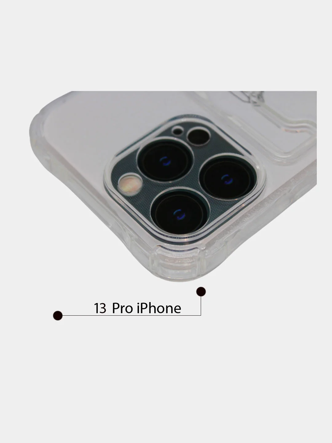 Прозрачный чехол силиконовый с карманом на iPhone 7/8 Plus, 11, 12, 13, Pro, Pro Max
