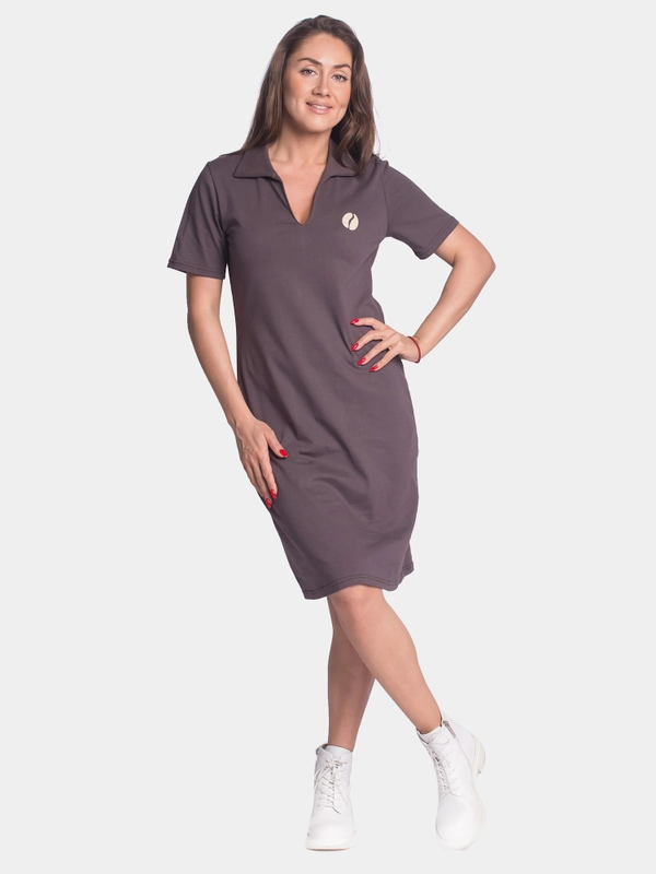 Платье женское кофейное зернышко КП1480П2 коричневый, KLERY