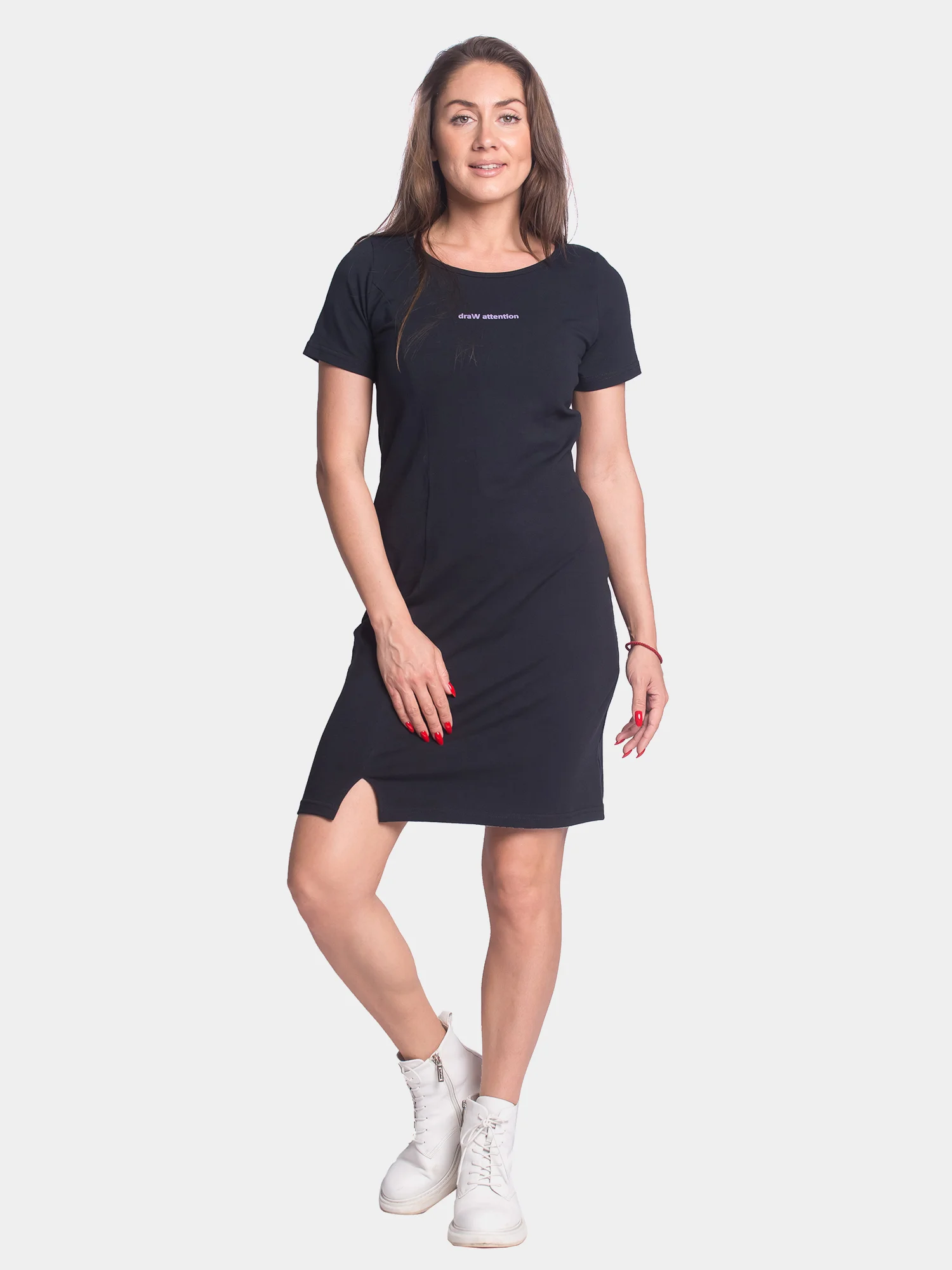 Платье женское draw attention КЛП1483П1 чёрный, KLERY