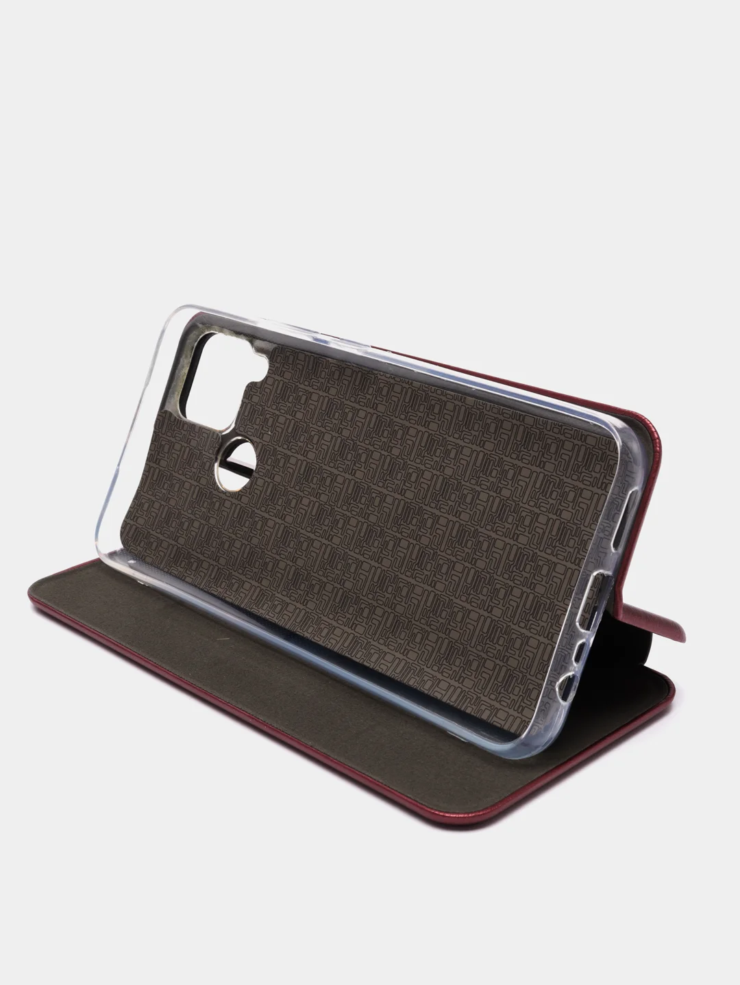 Бордовый чехол-книжка для REALME C25S / REALME C25 / NARZO 50A