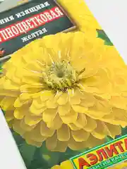 Семена Цинния "Крупноцветковая желтая"