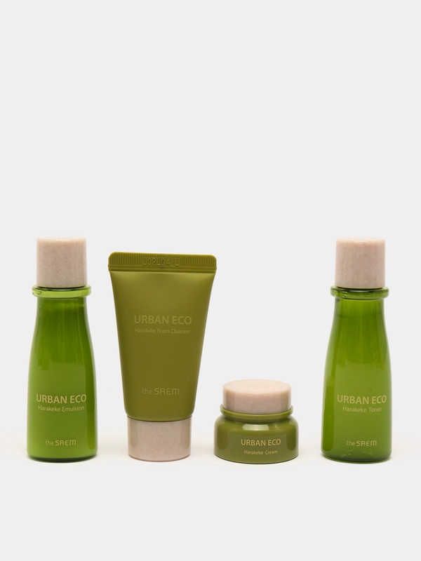 Набор уходовый за лицом VEGAN The Saem Urban Eco Harakeke Travel Kit, 31мл/31мл/25мл/8мл