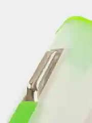 Зеленый овощечистка с контейнером