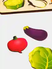 Головоломка Овощи пазл деревянный вкладыш
