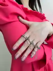 Серебряный двойное кольцо женское на цепи