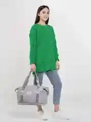 Серый сумка дорожная складная, с увеличивающимся дном