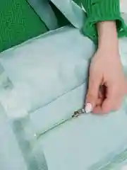 Мятный сумка дорожная складная, с увеличивающимся дном